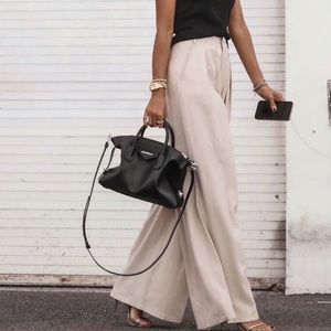 Hoss Intropia Wide Leg Palazzo Dress Pants 44 EU (34 US) Cream Ivory Trouser